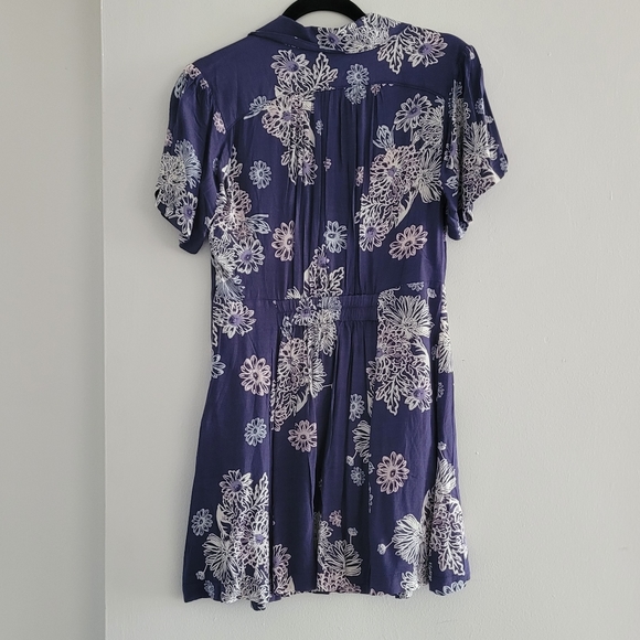 Free People blue floral mini dress size S - Picture 5 of 5